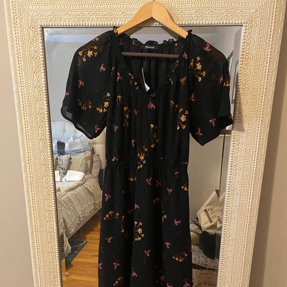 Black Floral Madewell Dress - Picture 3 of 3